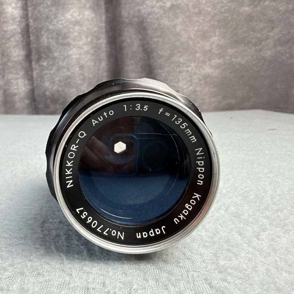 Vintage Nikon Nikkor-Q Auto 135mm f/3.5 Pre-AI Lens Nippon Kogaku 770657 Tested
